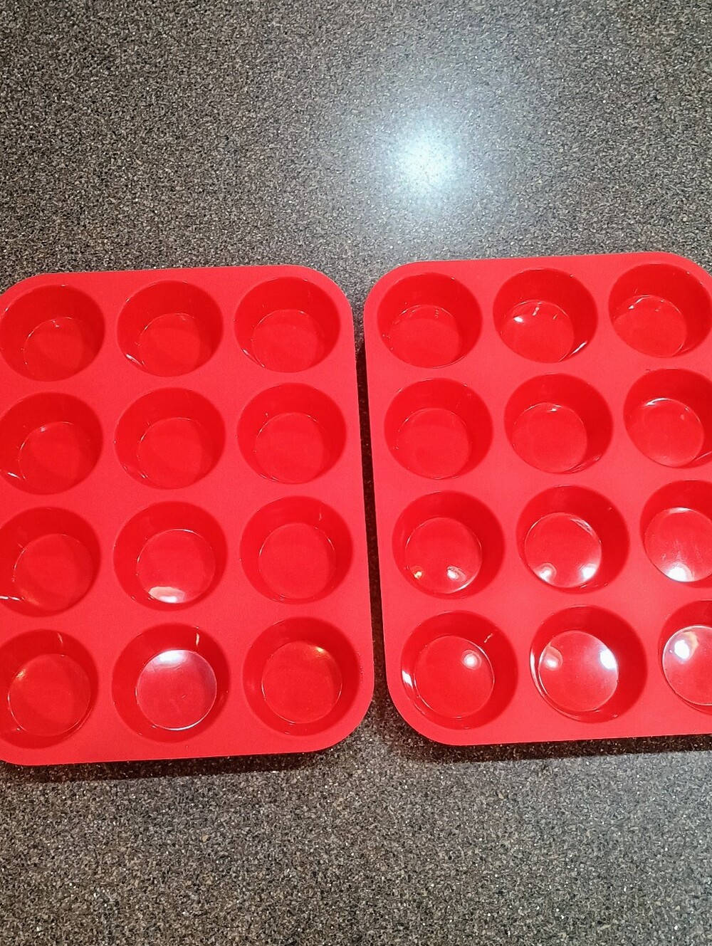 Two Food Grade Silicone Muffin Pans